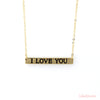 I Love You Bar Necklace - LikeEJ - 2
