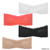 New Floral Lace Bandeau Side Ribbing for Coverage Cage Back Style Bra top # 32115 - LikeEJ - 2