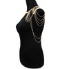 Vintage Retro Punk Shoulder Cover Body Tassel Chain Link Harness Gold Jewelry