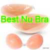 NU BRA Womans Beige Seamless Push-Up Invisible Reusable Adhesive Backless PushUp Silicone Gel Strapless Bra