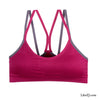 Stylish dual shoulder strap for better control Removable pads Bra Yoga Top #82051 - LikeEJ - 3