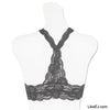 Lace Floral Sheer Lace intimate semi-sheer Y Back lace bralette Top (More Color Available)