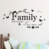 Family Letter Quote Removable Vinyl Decal Art Mural Home Decor Wall Stickers