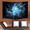 Night Sky Star Forest Hanging Tapestry Nature Tree Galaxy Wall Art Decor Vintage