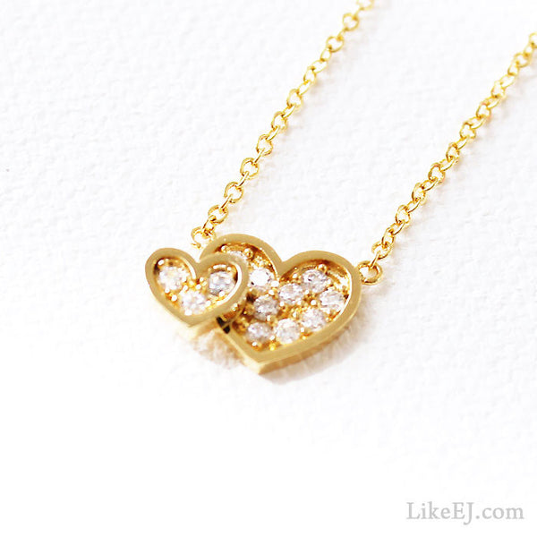 Twin Heart Necklace - LikeEJ - 1