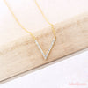 V crystal Necklace - LikeEJ - 1