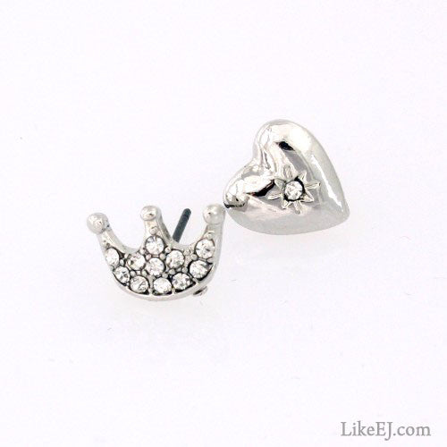 Heart Crown Earring - LikeEJ