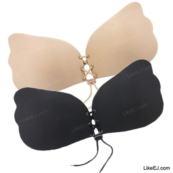 Cross Ties lace up Invisible Backless Strapless Sticky Bra Self Adhesive Reusable Bridal Wedding