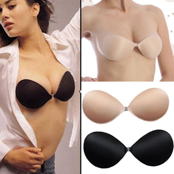 Super Sticky Strapless Backless Silicone Fabric Self Adhesive Invisible Bra - LikeEJ - 1