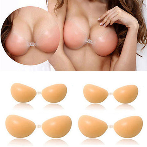 #1 US Invisible Reusable Adhesive Backless PushUp Silicone Gel Strapless Bra