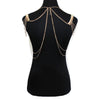 Retro Gold Punk Shoulder Body Tassel Chain Link Harness Necklace Jewelry