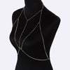 Stylish Shiny Crystal Rhinestone Bra Chest Body Chain Harness Y strap style Necklace Jewelry