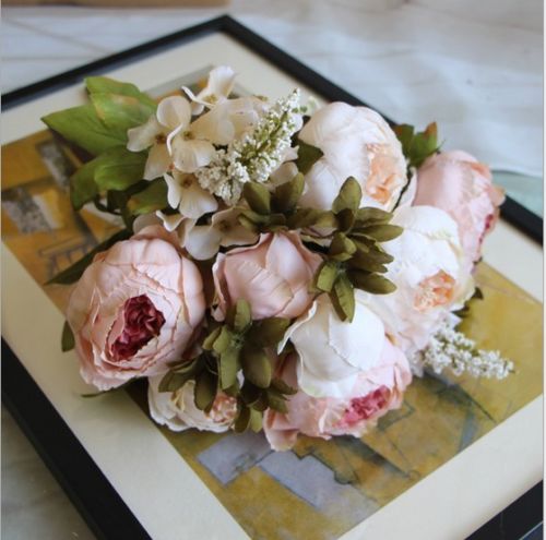 Artificial Silk Peony Flowers Home Wedding Party Bridal Bouquet Decor