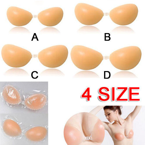 Silicone Gel Invisible Bras Self-adhesive Stick On Push Up Strapless Backless - LikeEJ - 1